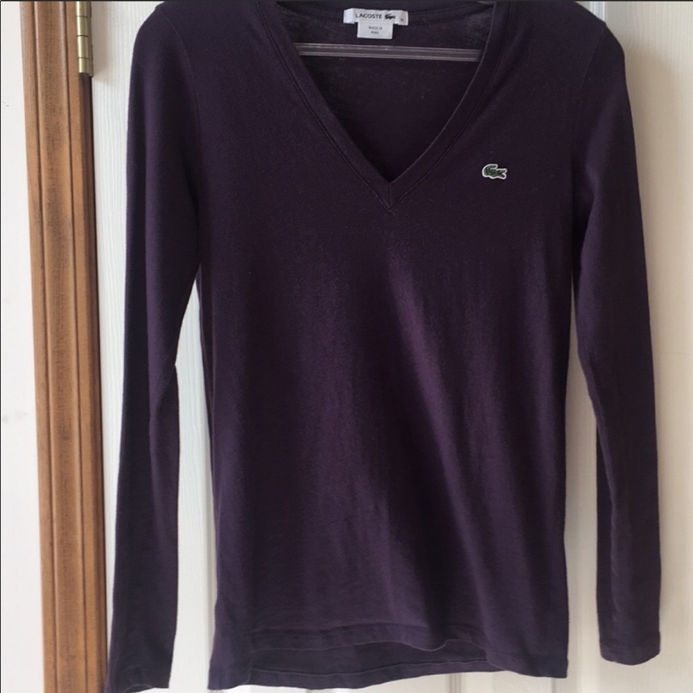 Lacoste long sleeve v neck